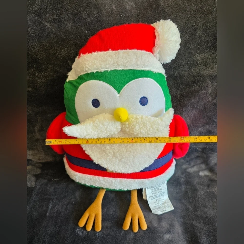 NWT 2024 Target Wondershop FEATHERLY FRIENDS Bird Dressed as Santa Throw Pillow